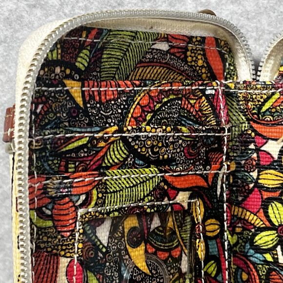 SAKROOTS Owls Floral Peace Cell Phone‎ Zip Wallet Wristlet Pouch No Strap - Picture 7 of 16